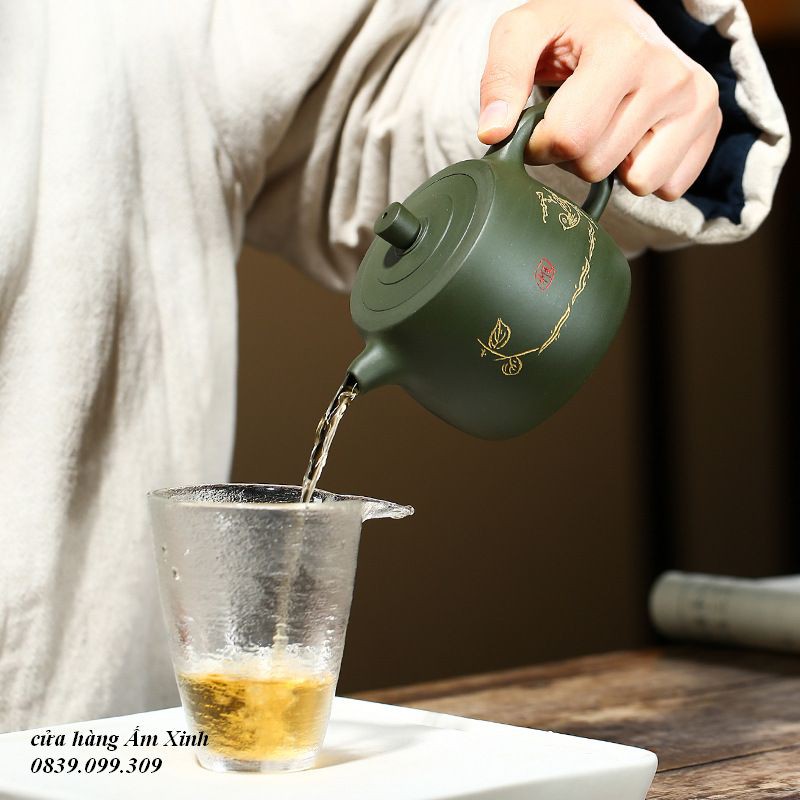 Ấm Tử Sa Nghi Hưng Tỉnh Lan 350 ml (Lục Nê Dân Quốc)