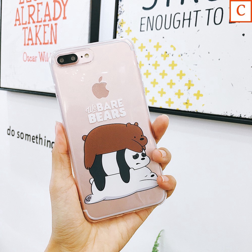 Ốp iphone Ốp điện thoại mềm họa tiết gấu đáng yêu cho Iphone 6s 7 8 plus X XR XS MAX 11 pro max 7plus 8plus se 2020 | BigBuy360 - bigbuy360.vn