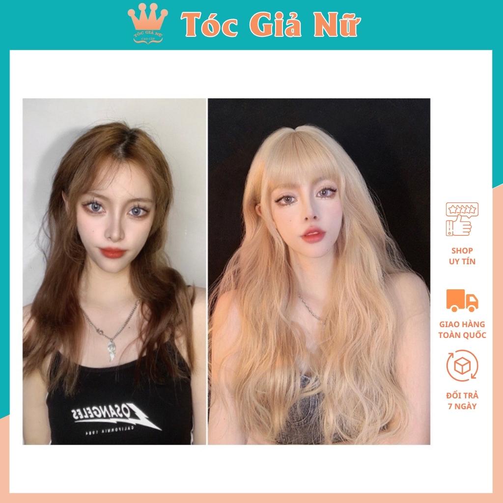 Tóc giả nữ nguyên đầu xù dài omber , 60cm, 8174, tặng kèm lưới trùm tóc wig.