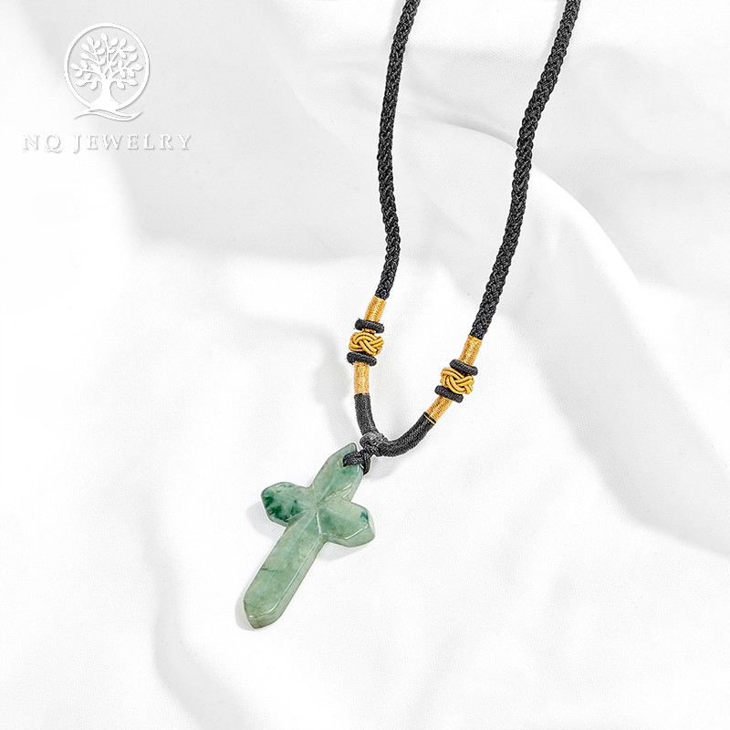 Mặt Dây Chuyền Thánh Giá Màu Xanh NQ Jewelry