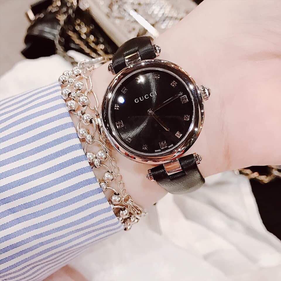 Đồng Hồ Nữ Gucci Diamantissima Black YA141506