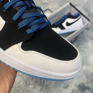 GIÀY JD1 LOW TRẮNG ĐEN ĐẾ XANH SC [ FULL BOX + FREE SHIP ]