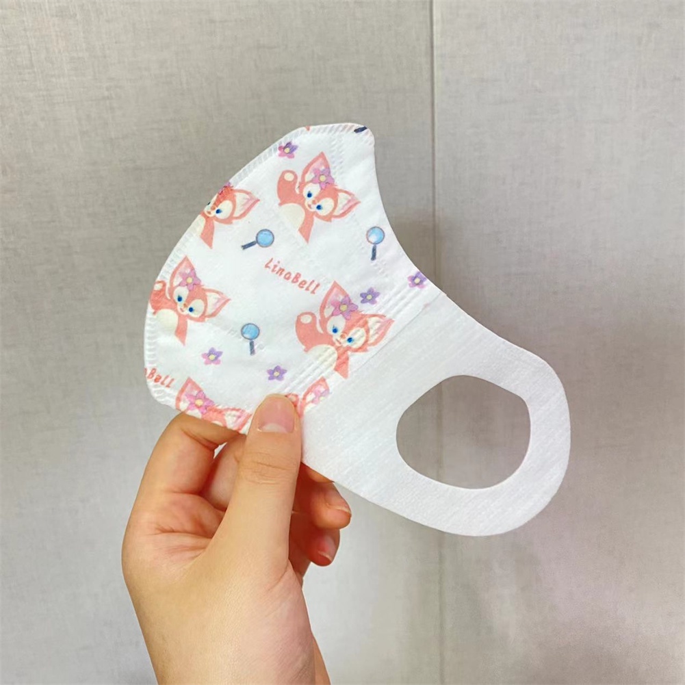 ღ 10 Chiếc Trẻ Em Mặt Nạ Linna Chuông Sao Delu Hoạt Hình 3-12 Tuổi 3d Mặt Nạ 3 lớp Bảo Vệ Dùng Một Lần Đắp Mặt Nạ