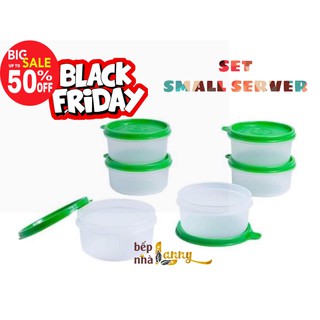 Hộp bảo quản thực phẩm Tupperware nhỏ gọn Small Sever 200ml gồm 6 hộp màu sắc bắt mắt, thiết kế tiết kiệm không gian