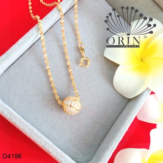 Dây chuyền nữ dạng xoắn mặt trái châu khía nhỏ đính đá thiết kế bền màu cao cấp Orin D4196