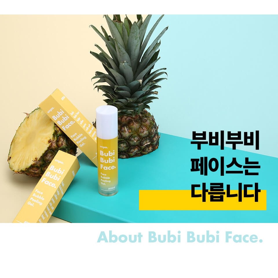 [DATE 04/23] Tẩy da chết sủi bọt chứa AHA trái cây Unpa Bubi Bubi Face Bubble Peeling Gel 50ml (Hàn Quốc)