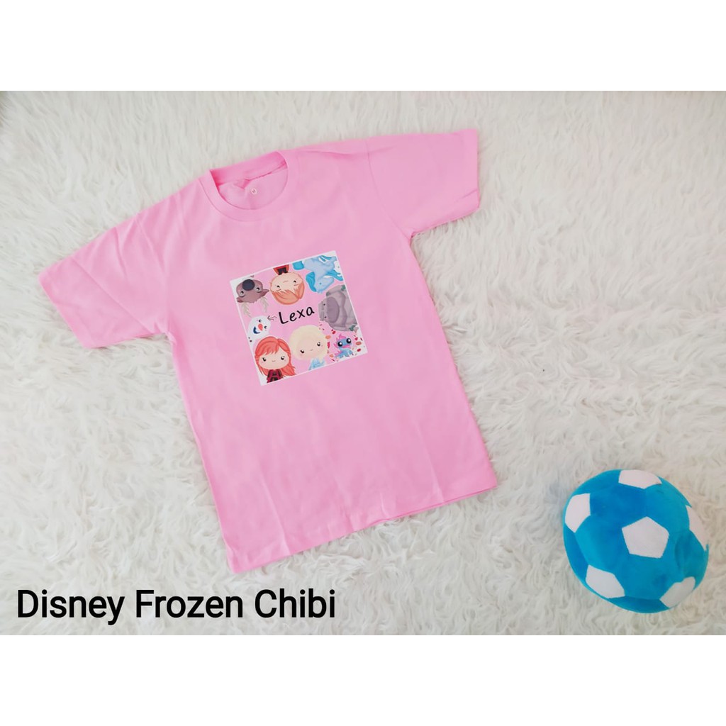 Disney Áo Thun In Hình Nữ Hoàng Băng Giá Chibi Đáng Yêu