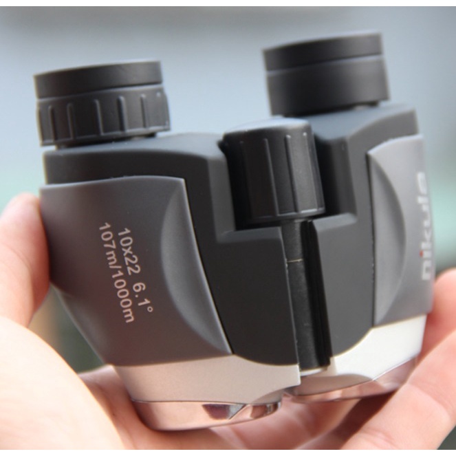 Ống nhòm Nhật 2 mắt Nikula 10x22 - 6.1 độ cao cấp, siêu nét, dùng đi du lịch, phượt, leo núi,...9