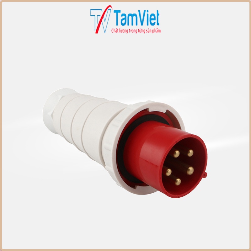 Phích cắm công nghiệp 63A 3 pha 5 chấu, phích cắm điện 380V IP67