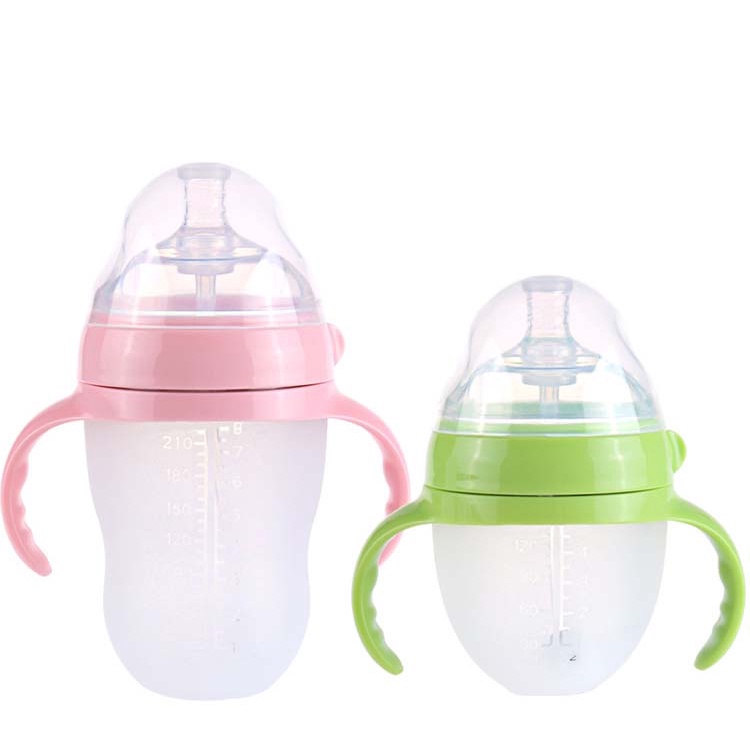 Bình sữa Silicon chống sặc HINATA - Chất liệu an toàn chịu nhiệt 180 độ C BS07