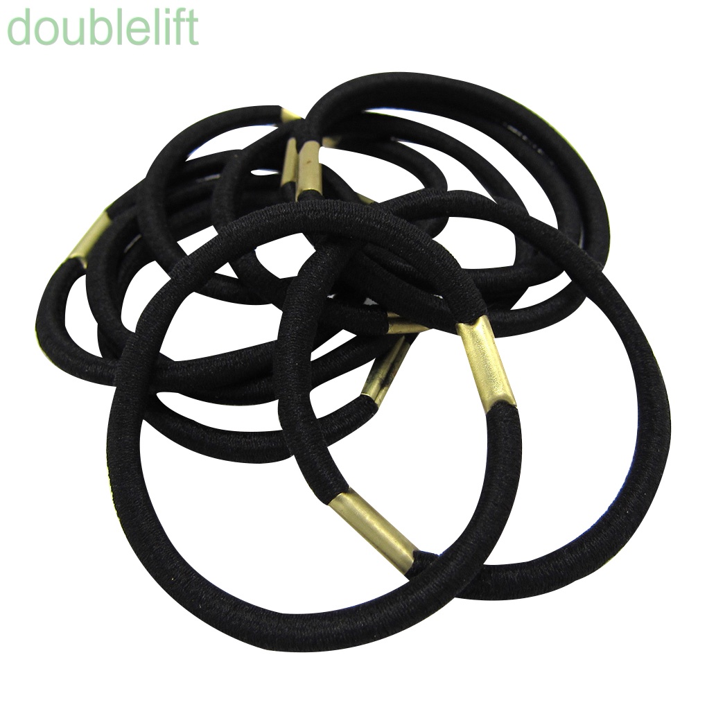 Set 10 dây buộc tóc co giãn màu đen dành cho nữ