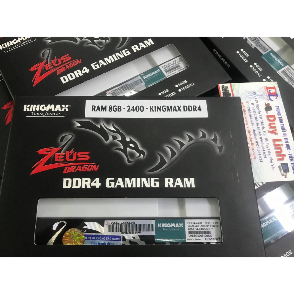 [Mã ELMS05 giảm 5% đơn 300k]Ram Mới 8G DDR4 kingmax bus 2400 full hộp bảo hành 36 tháng | WebRaoVat - webraovat.net.vn