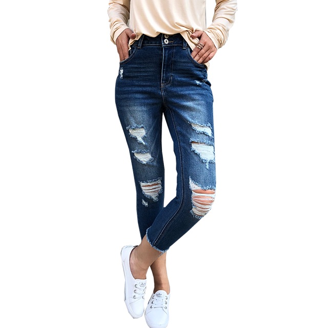 Quần jean rách nhập mỹ 9 size quần jean rách form dáng chuẩn
