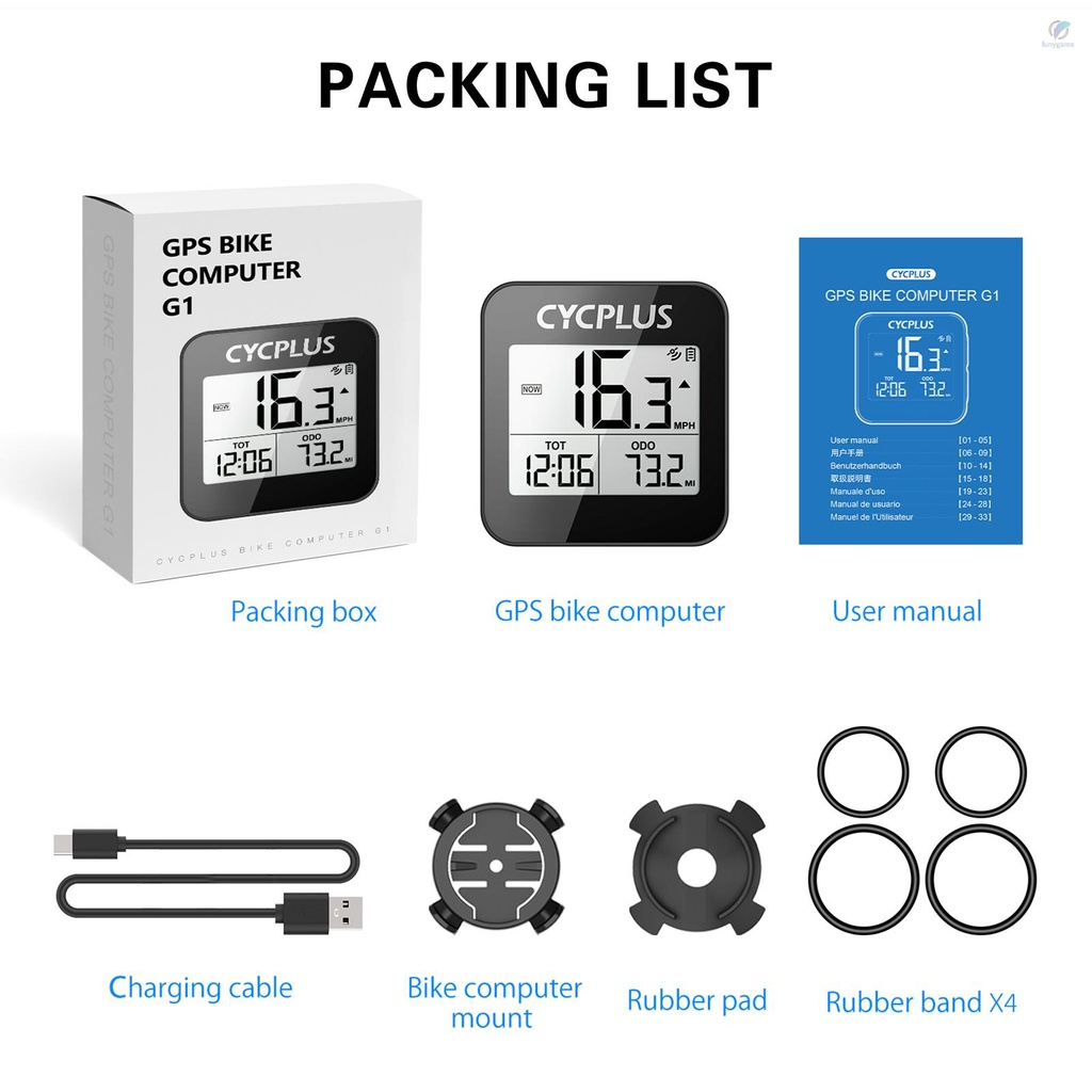 Đồng Hồ Đo Tốc Độ Không Dây GPS IPX6 Chống Thấm Nước Chuyên Dụng Cho Xe Đạp