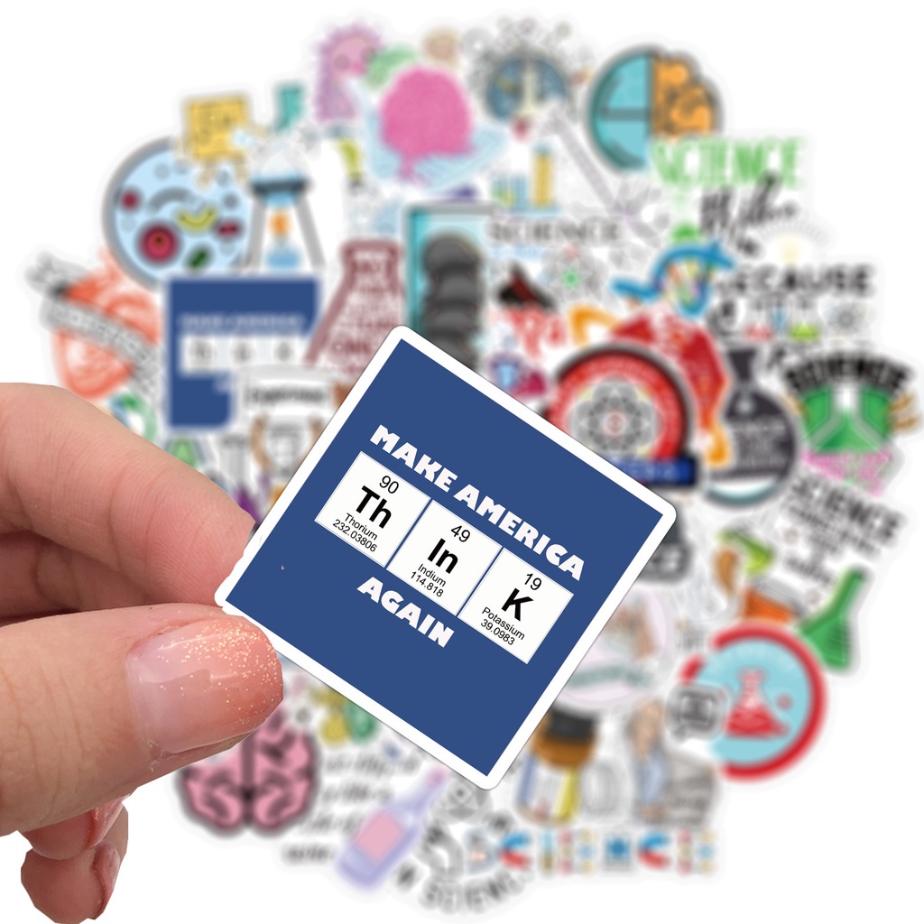 Set 50 Miếng Dán Trang Trí Nội Thất Phòng Thí Nghiệm