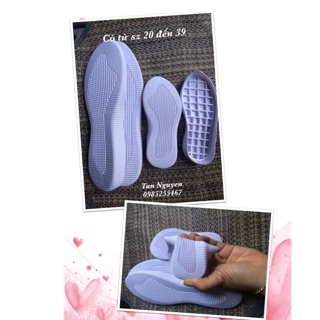 Phụ kiện móc giày len có đế- đế bata mũi vát