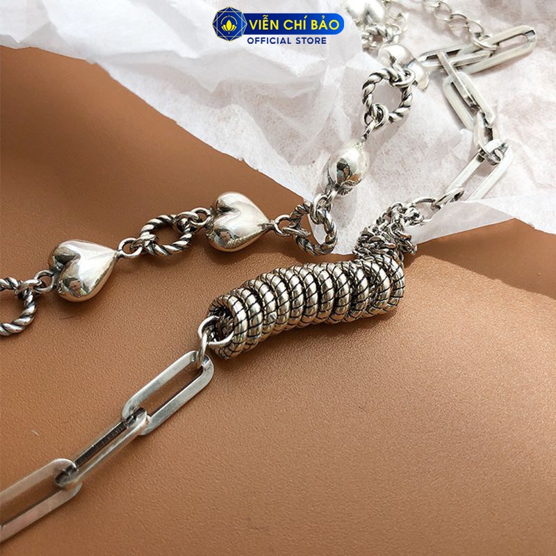 Lắc tay bạc nữ hình xích xoắn chất liệu bạc Thái 925 thời trang phụ kiện trang sức nữ Viễn Chí Bảo L000142