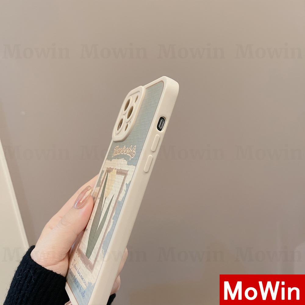 Ốp điện thoại silicon mềm họa tiết hoa tulip thích hợp cho Iphone 13 Pro Max 12 Pro M