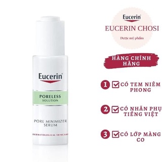 [GIẢM MỤN] Tinh Chất Eucerin Giúp Giảm Mụn, Thu Nhỏ Lỗ Chân Lông  PORELESS Solution Pore Minimizer Serum 30ml