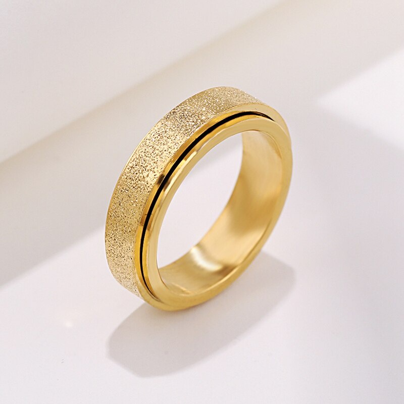 Nhẫn thép không gỉ 6mm màu đơn giản cho cả nam và nữ # 5040