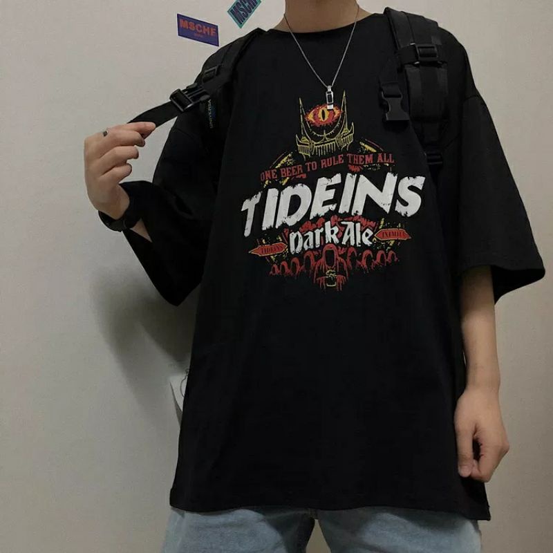 Áo Thun Tay Lỡ Form Rộng Unisex Ulzzang TIDEINS