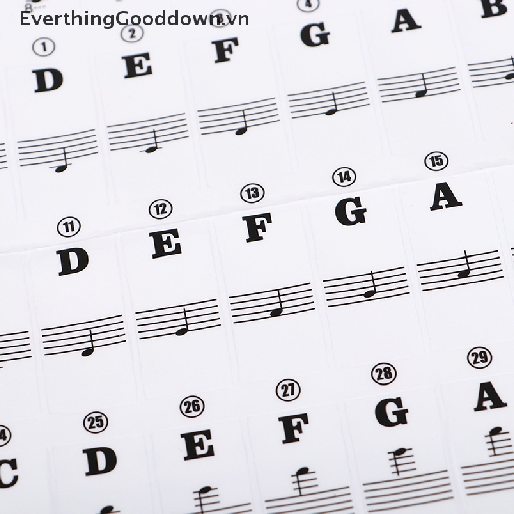 Miếng Dán Phím Đàn Piano Điện Tử Trong Suốt 54 / 61 Phím