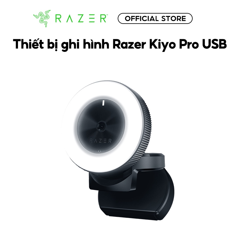 Thiết bị ghi hình Razer Kiyo Pro | Livestream cho Streamer| Độ phân giải cao | Tích hợp cảm biến