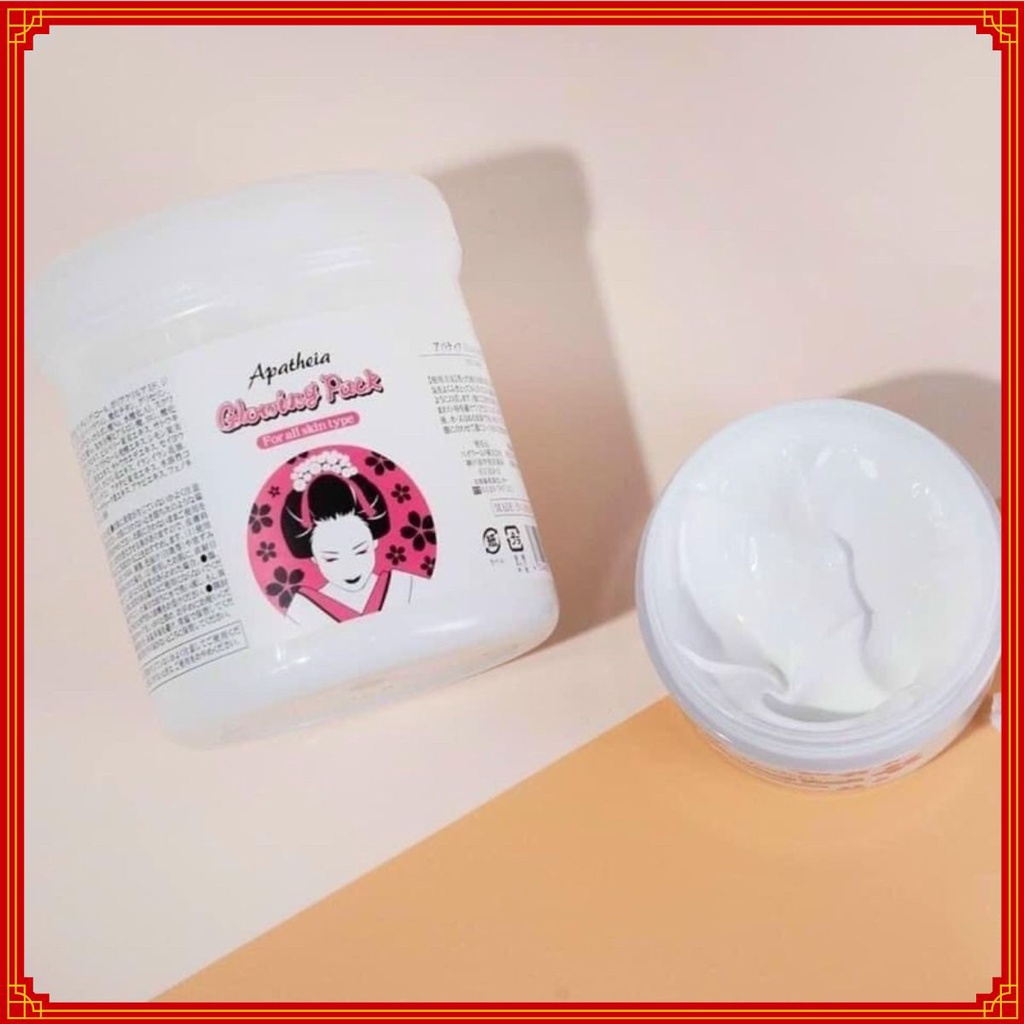 Ủ TRẮNG CÔ GÁI NHẬT APATHEIA GLOWING PACK - hũ 500gr 🌿🌿🌿🍀🌺   Nhật Bản