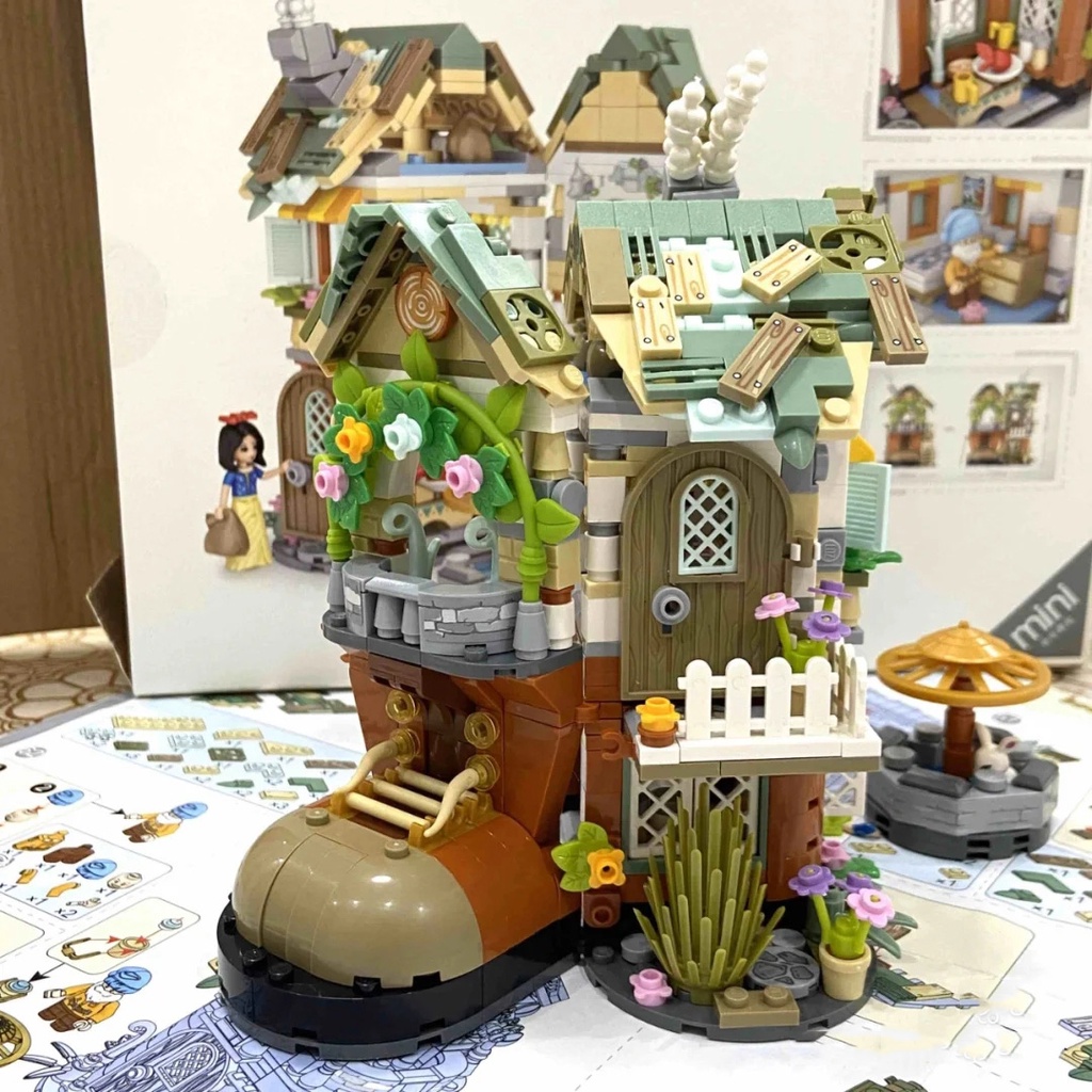 Đồ chơi lắp ráp nhà mô hình nhà bảy chú lùn Seven Dwarfs' House 1226