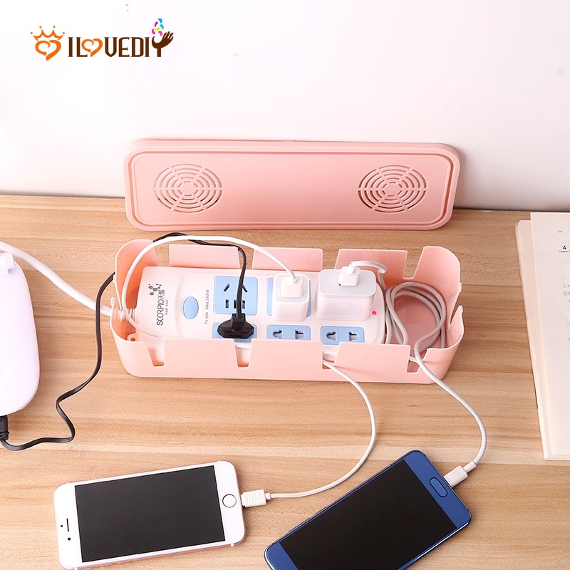 Hộp Đựng Ổ Cắm Và Dây Cáp Sạc Để Bàn Tiện Dụng Cho Gia Đình Và Văn Phòng