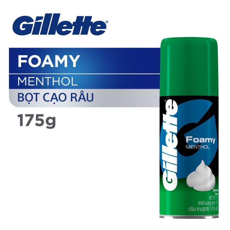 Bọt cạo râu Gillette hương chanh, bạc hà 175g