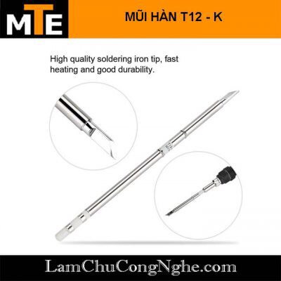 Mũi hàn dao, TIP hàn Quicko T12-K 75W sử dụng cho trạm hàn T12