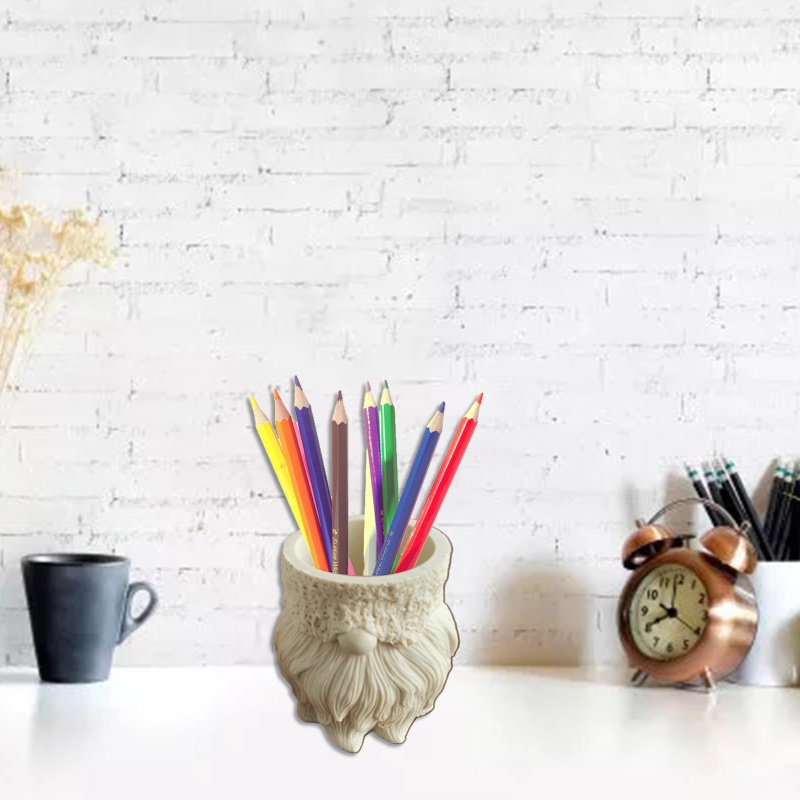 Khuôn Silicone Làm Ống Đựng Bút / Chậu Hoa Bằng Resin DIY