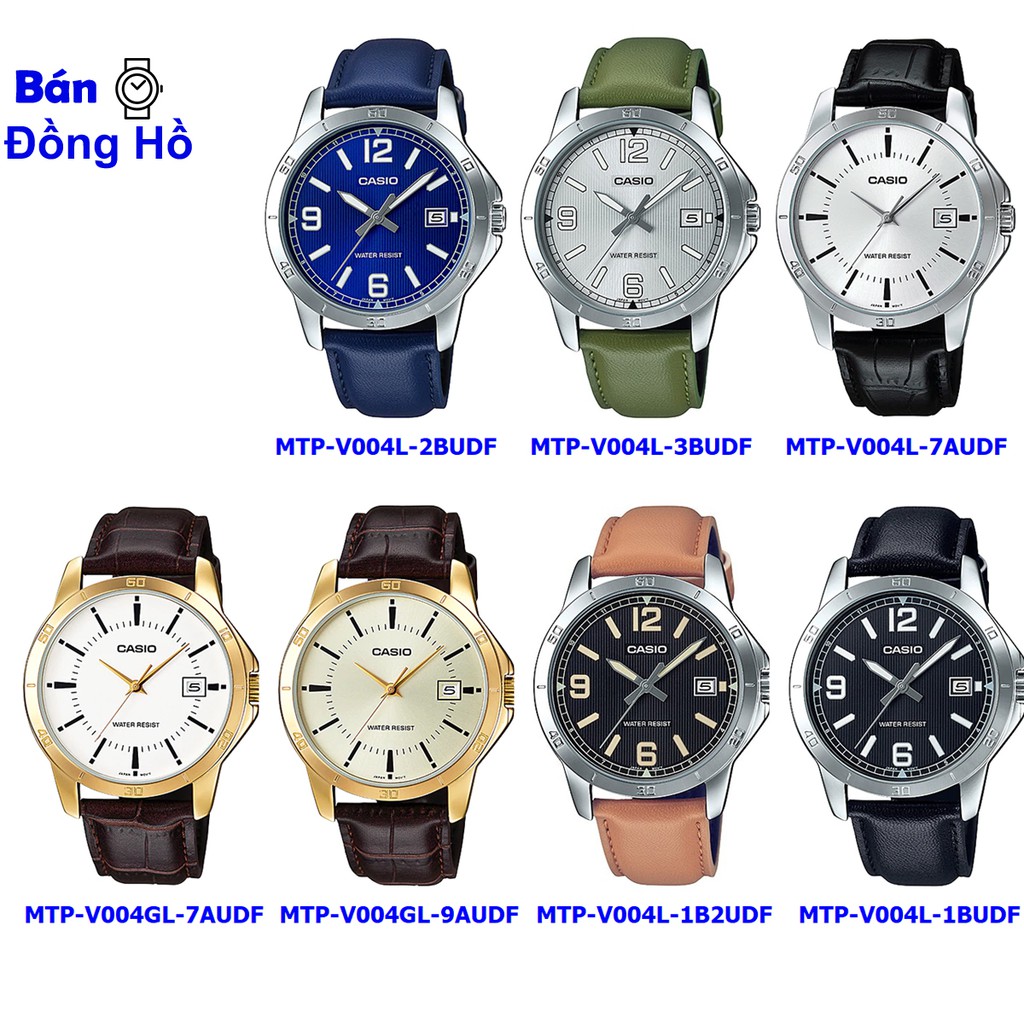 Đồng hồ nam Casio MTP-V004 MTP-V004L MTP-V004GL bảo hành 1 năm chính hãng Anh Khuê