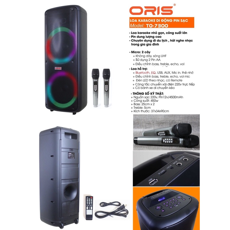 Loa Karaoke Di Động Oris TO-7300