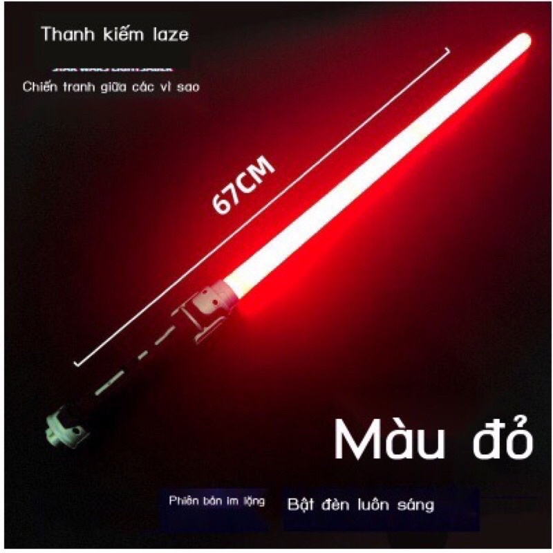 Tặng  GẬY phát sáng, âm thanh laze Star Wars Phát sáng, đấu nối thành gậy.