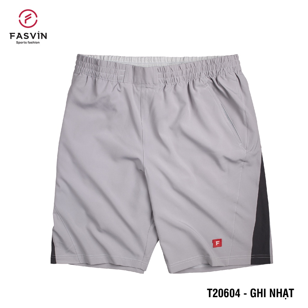Quần short thể thao nam Fasvin T20604.HN dáng lửng mềm mịn co giãn thoải mái