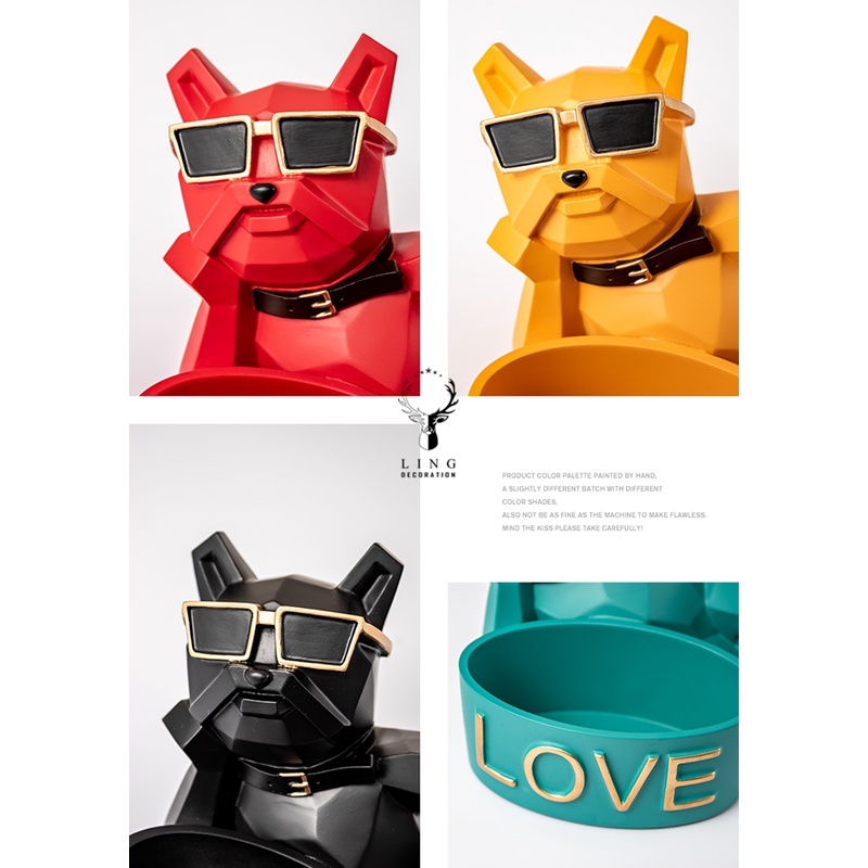 Trang trí con chó để đồ