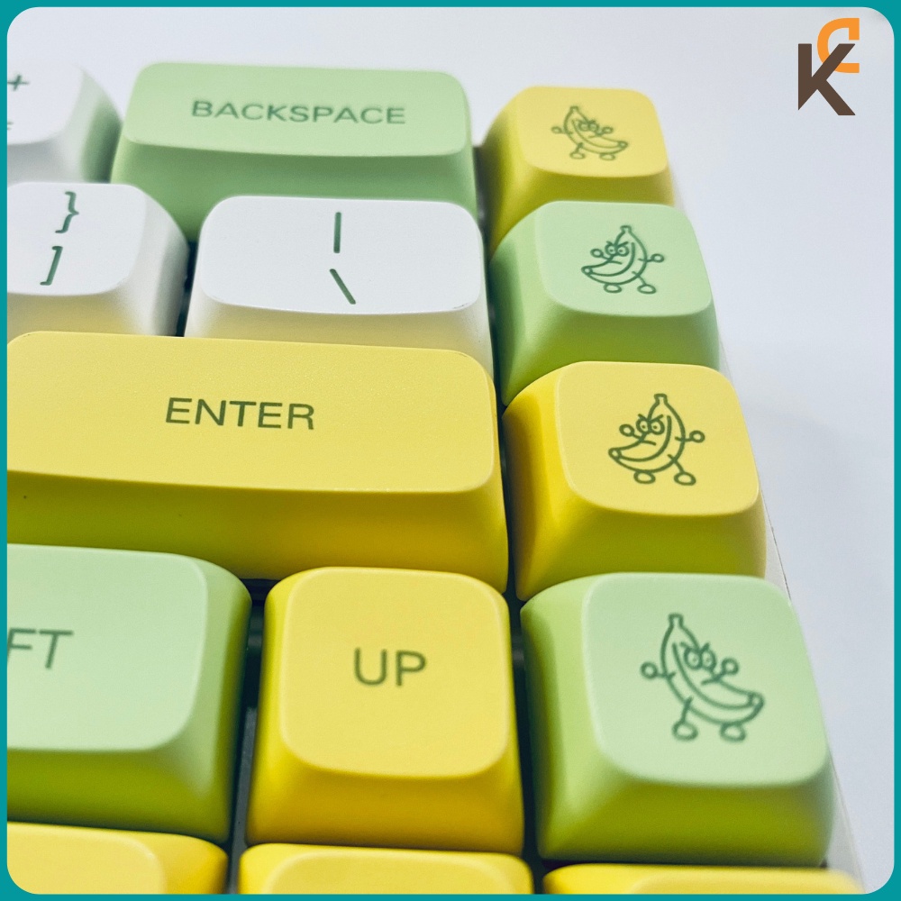 Nút Bàn Phím cơ Keycap Banana Chuối PBT XDA Dành Cho Bàn Phím Cơ