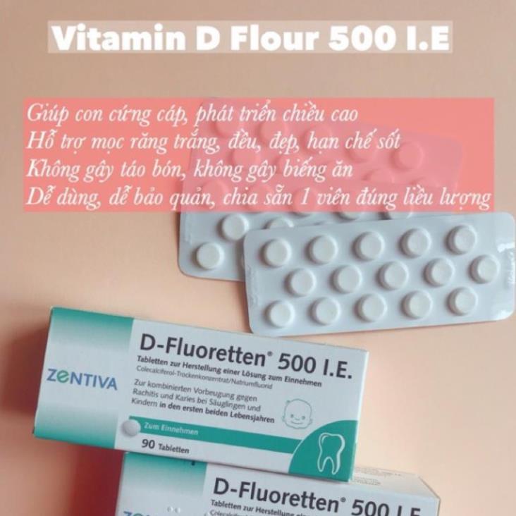 Vitamin D-fluoretten 500 I.E nhập khẩu Đức, chống còi xương, giúp răng bé chắc khỏe - 𝐁𝐞𝐚𝐧 𝐒𝐭𝐨𝐫𝐞