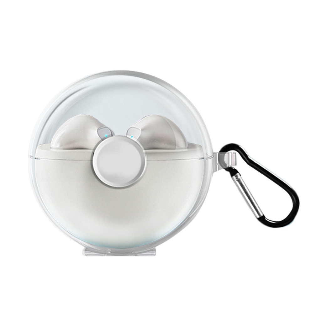 Vỏ bảo vệ hộp sạc tai nghe LENOVO LP80 trong suốt tương thích bluetooth chống rơi kèm móc