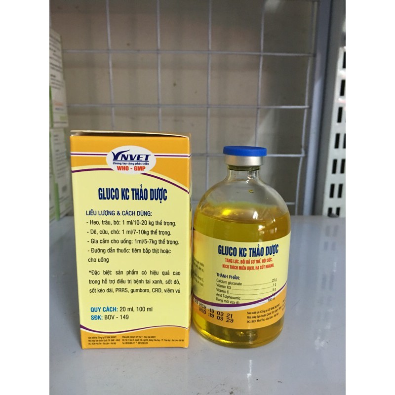 Gluco KC thảo dược VNvet - chỉ dùng trong thú y