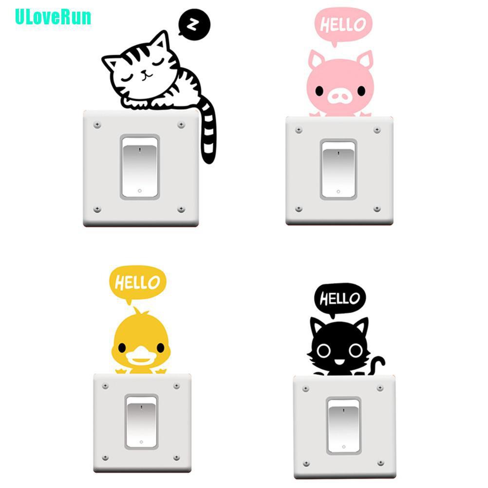 Miếng Dán Trang Trí Công Tắc Hình Nhân Vật Hoạt Hình Thân Thiện Với Môi Trường