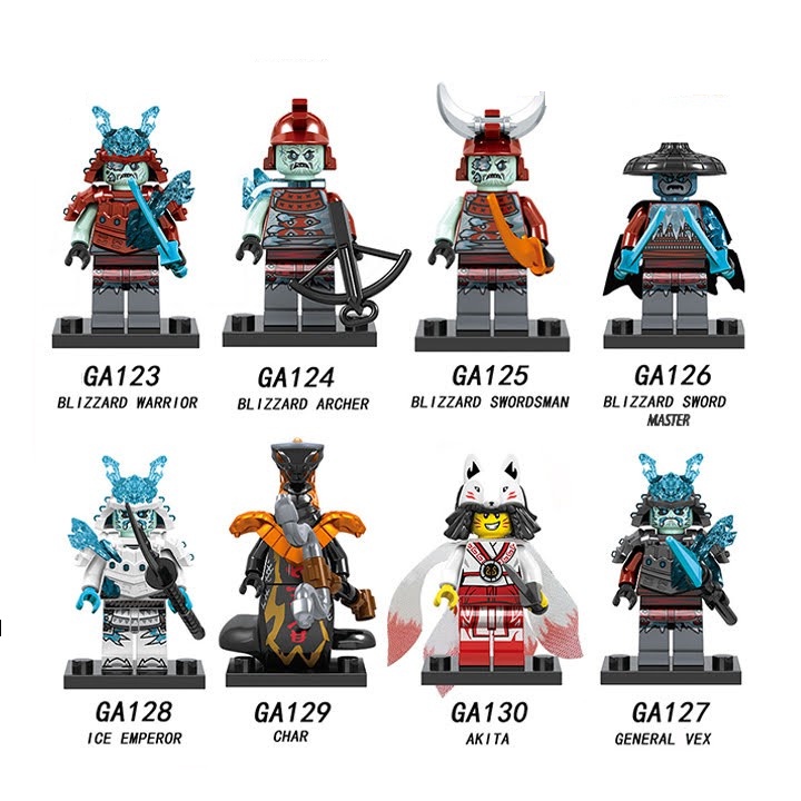 Minifigures Ninjago Các Nhân Vật Hồ Ly Samurai Char Akita Mẫu Mới Ra Đẹp Mắt GA123 GA124 GA125 GA126 GA127 GA128 GA130