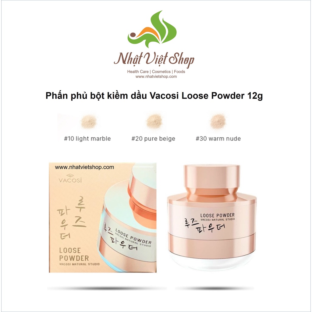 Vacosi - Phấn phủ bột kiềm dầu Loose Powder 12g