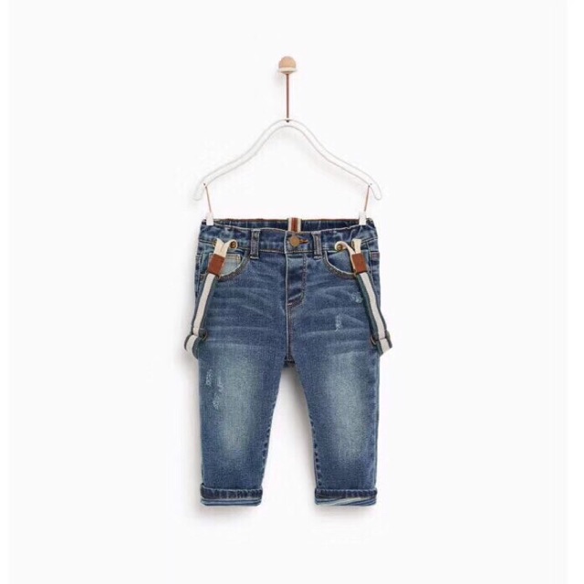 Quần bò kèm đai 2 lớp Zara cho bé trai