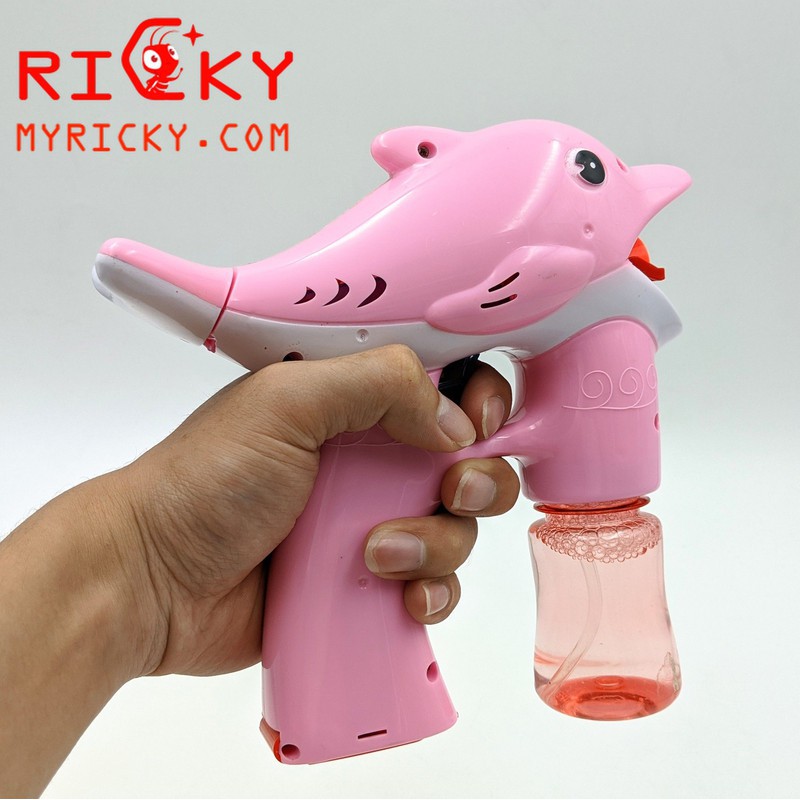 Súng thổi bong bóng Cá Heo ĐÈN + NHẠC