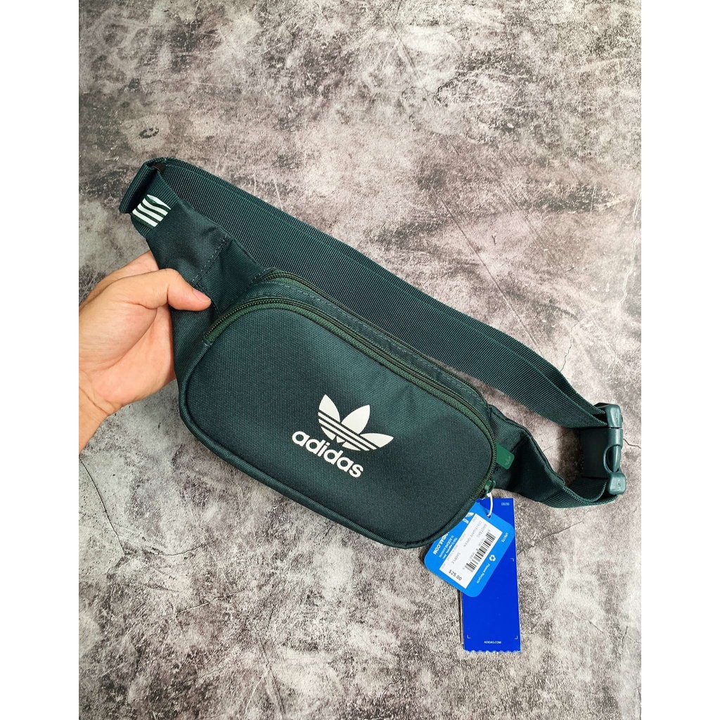 Túi Đeo Chéo DV l Túi Bao Tử Adidas DV Essential Crossbody Bag - Dark Green - Xanh Lá