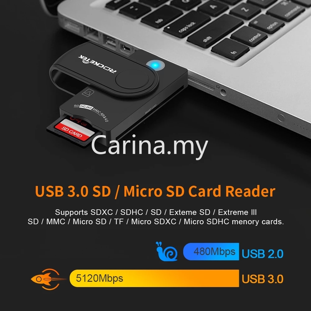 Đầu Đọc Thẻ Nhớ 4 Trong 1 Usb 3.0 2.0 Tốc Độ Cao