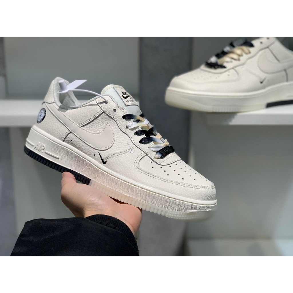 Giày Air Force 1 be sữa chuẩn S.Cấp nguyên bản cho nam nữ, Present Original Sneaker